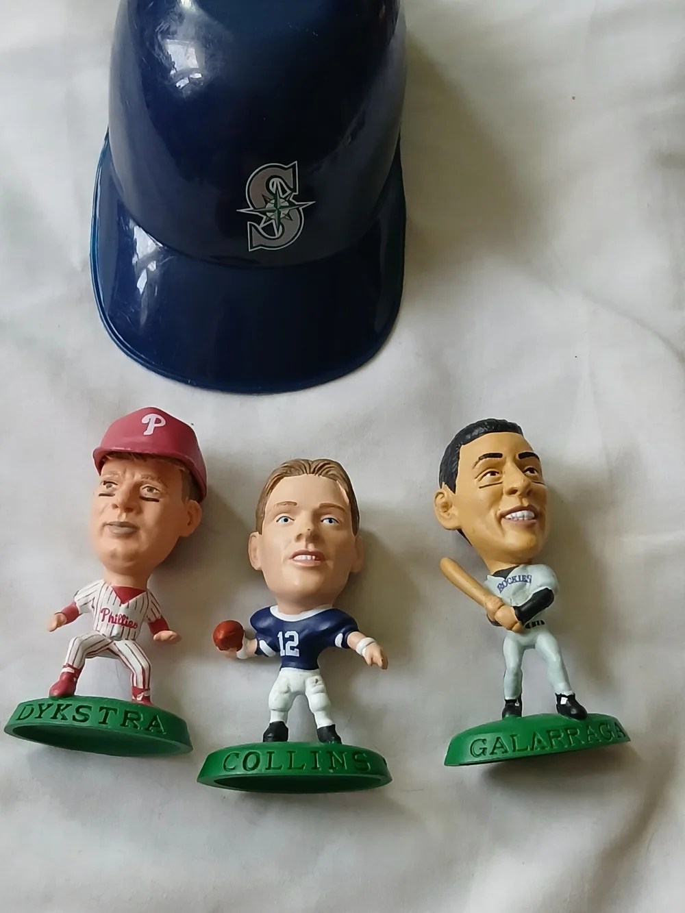 1997 Corinthian MLB Mini Figures Lot Dykstra Collins Galarraga + Mariners Helmet